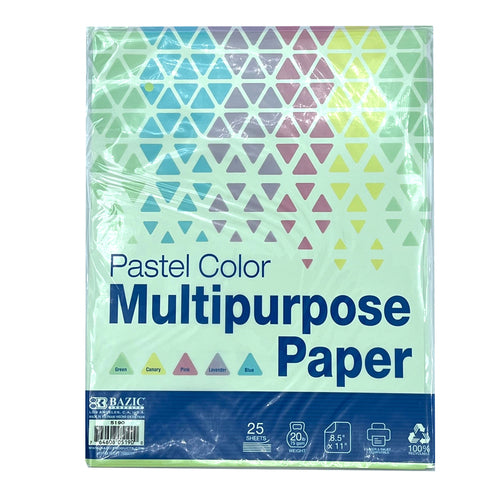 multipurpose paper pastel color 25 sheets 5190 -- 24 per box