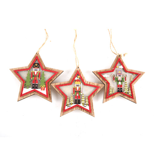 hx xm ornament star w light -- 24 per box