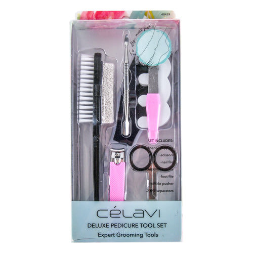 celavi deluxe pedicure tool set 8-pc -- 12 per box