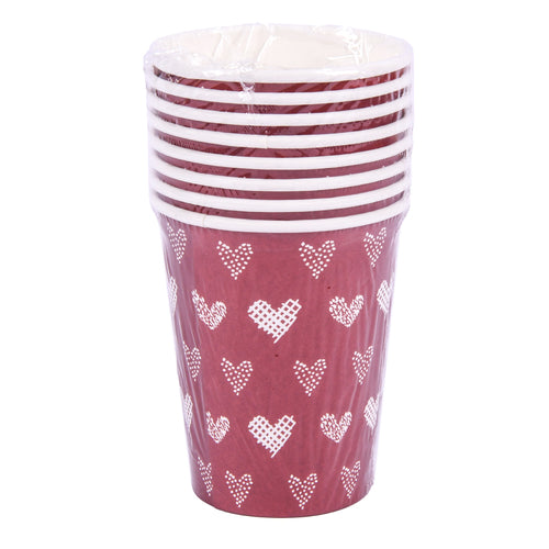 hv papber cup 9oz 8pc red -- 36 per case