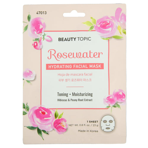 facial mask rose water hydrating -- 30 per box
