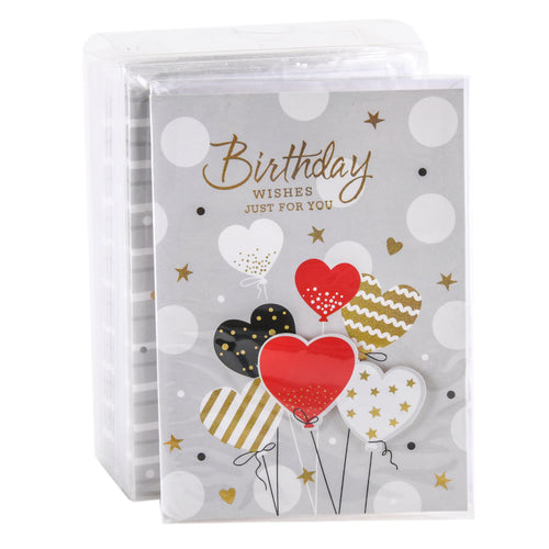 happy birthday card asst designs -- 24 per box
