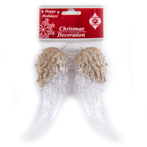 hx xm ornament wing w glitter -- 24 per box