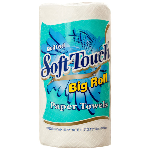 soft touch paper towels 2-ply big roll - 100ct - 24/case -- 24 per case