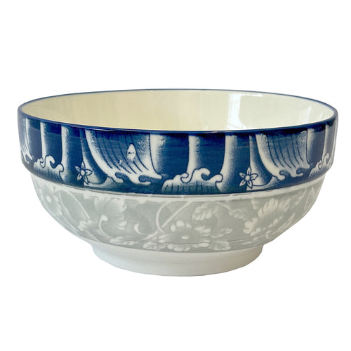 ceramic bowl floral blue -- 60 per case