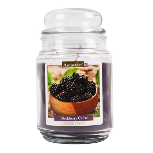 blackberry cedar candle 18 oz -- 6 per case