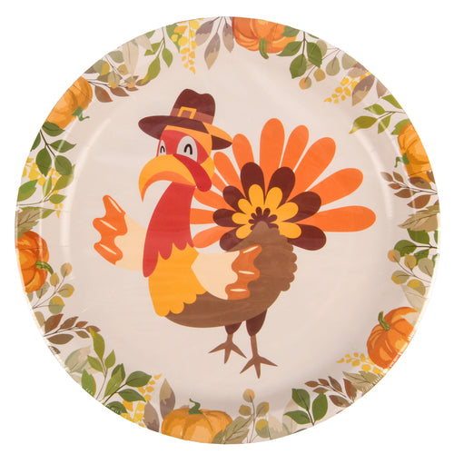 ht thanksgiving paper plate 9 10ct turkey -- 36 per case