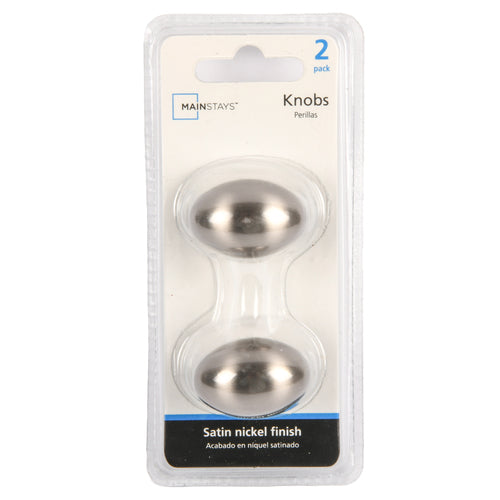 cabinet knobs 2 pk satin nickel -- 24 per case