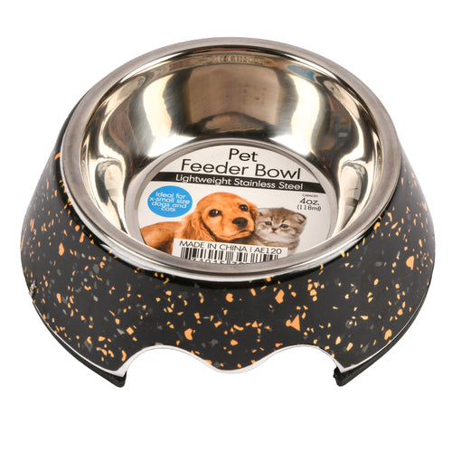 pet feeder remove able steel bowl -- 24 per case