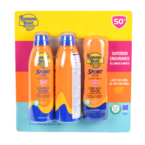banana boat sunscreen 3pk asst -- 10 per case