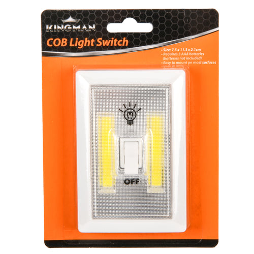 kingman cob wall light with switch rect. battery operated -- 24 per box