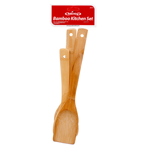 table king bamboo cooking utensils - 3pc  -- 24 per box