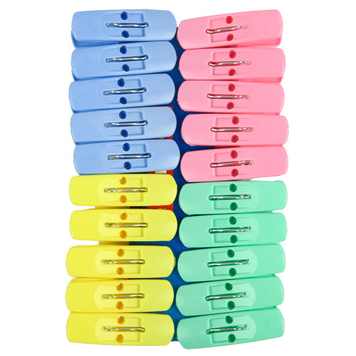 plastic clothespin 20ct thick smooth -- 12 per box