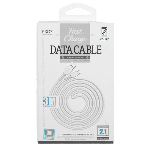 fast charge cable usb-type-c white -- 12 per box
