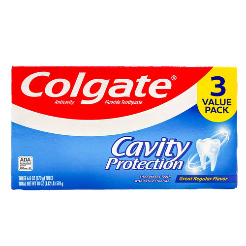 colgate toothpaste cavity protection 3 pk x 6 oz ea -- 6 per case ...