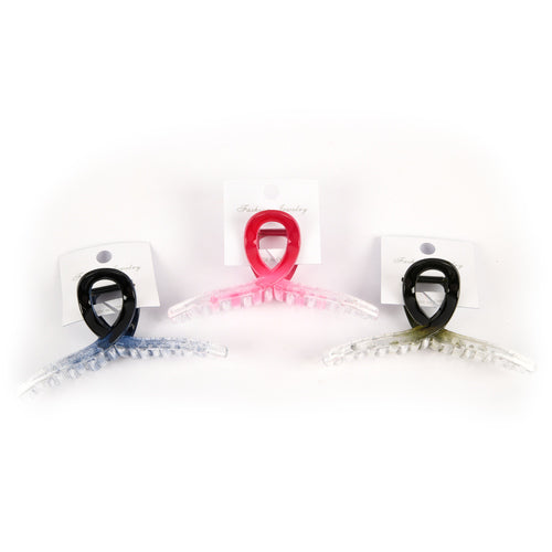 hair jaw clip two tone asst color -- 12 per box