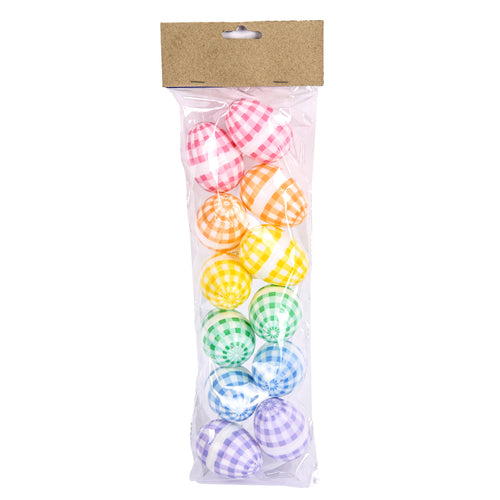 he easter egg 12pk checker 4.2 5.8cm -- 36 per case
