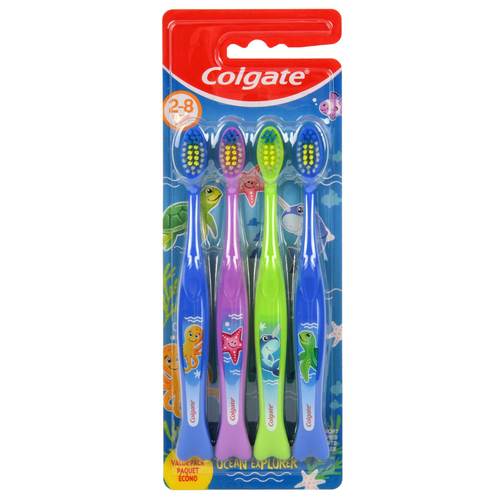 colgate kids toothbrush ocean explorer 4 pk -- 18 per case