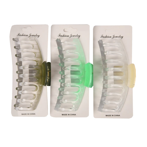 hair jaw large clip asst light clrs -- 12 per box