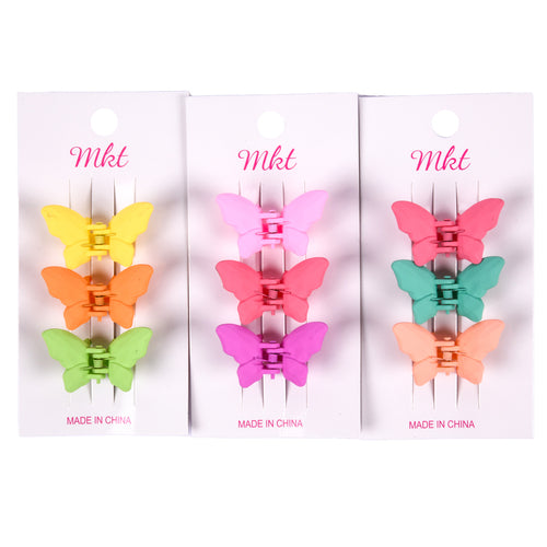 hair jaw medium butterfly clip asst colors -- 12 per box