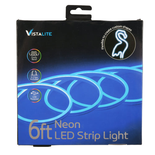 neon led strip light 6ft 3 asst colors -- 12 per case
