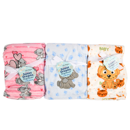 hw baby sweet dreams blankets asst -- 24 per case