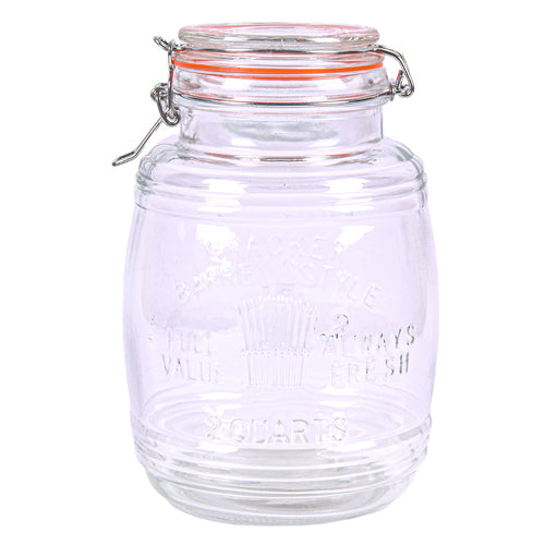 glass small jar with clip top rubber seal gl2006-68 -- 6 per case