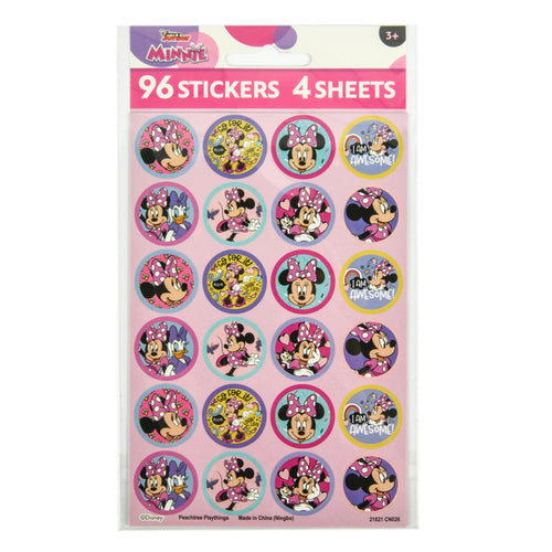 stickers minnie mouse 4 sheets -- 24 per case
