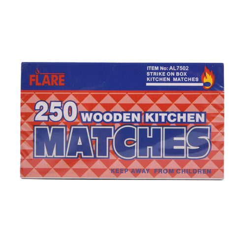 ez flames wooden matches 250ct. 2 pk. -- 48 per case