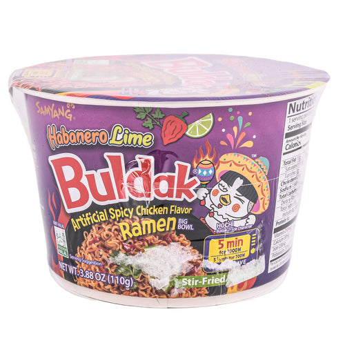 samyang chicken habanero lime big bowl -- 6 per case