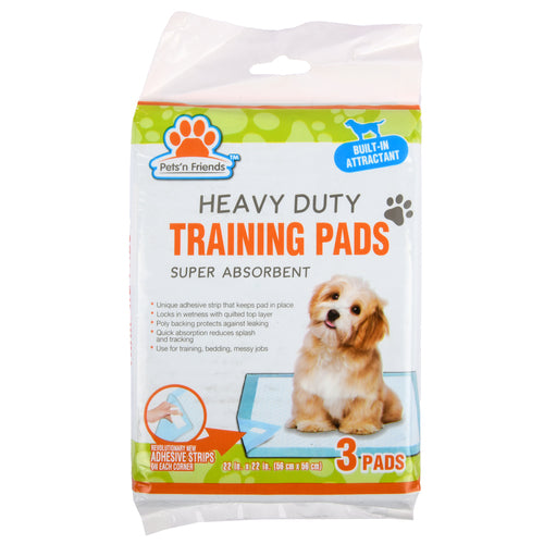 pets n friends 3ct training pads heavy duty 22 x 22 -- 12 per case