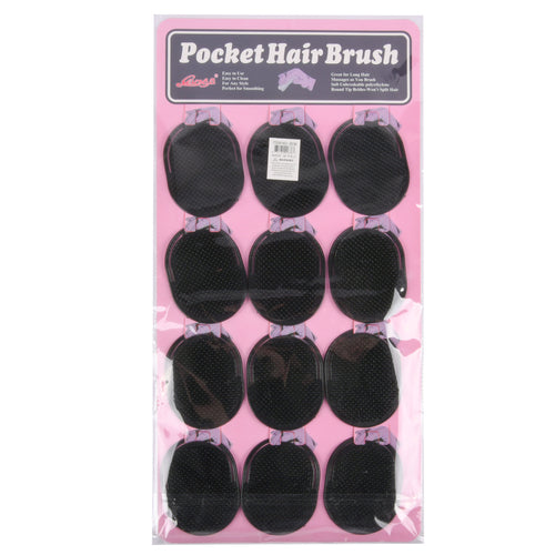 pocket hair brush black color -- 12 per box