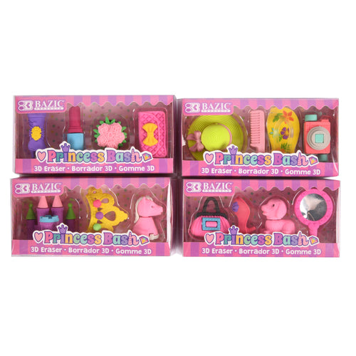 princess bash 3d eraser set -- 24 per box
