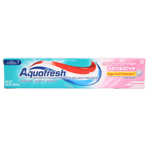 aquafresh toothpaste sensitive 5.6 oz -- 12 per case