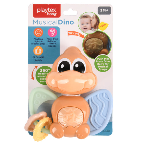 playtex musical dinosaur -- 2 per box
