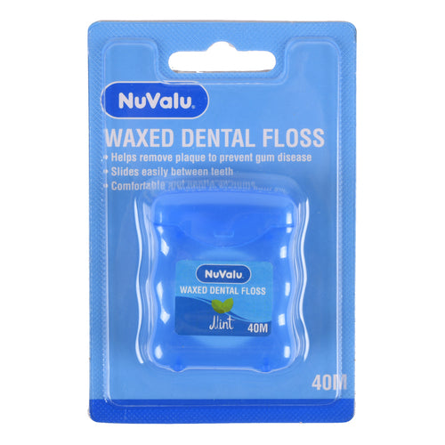 nuvalu dental floss tape mint scent 40m -- 24 per box