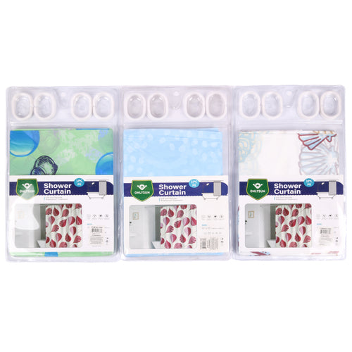 onlysun shower curtain soft and delicate asst -- 12 per box