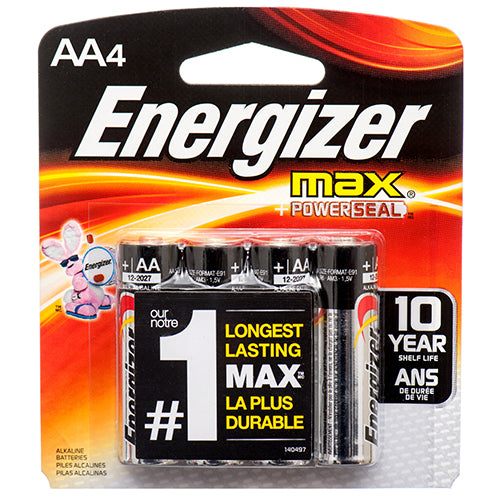 energizer battery aa-4pk -- 24 per case