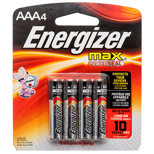 energizer battery aaa-4pk -- 24 per case
