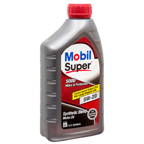 mobil super motor oil 1qt 5w20 -- 6 per case