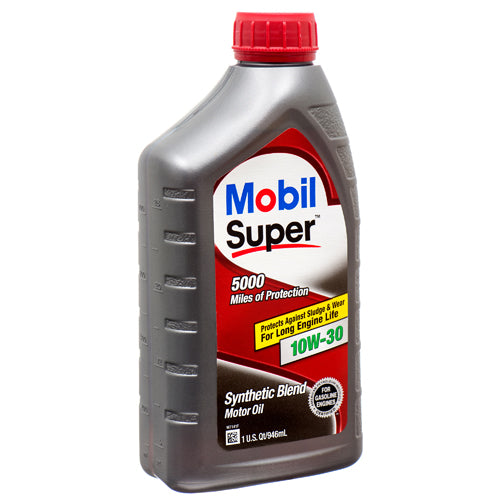 mobil super motor oil 1qt 10w30 -- 6 per case