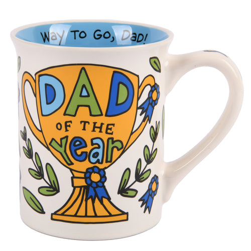ceramic mug dad of the year -- 24 per case