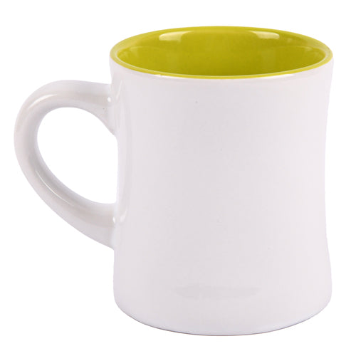 rochester mug lime green white -- 36 per case