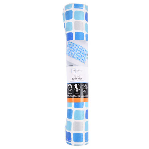 mainstays shower mat w blue tile design 27 x 15.75 -- 4 per box