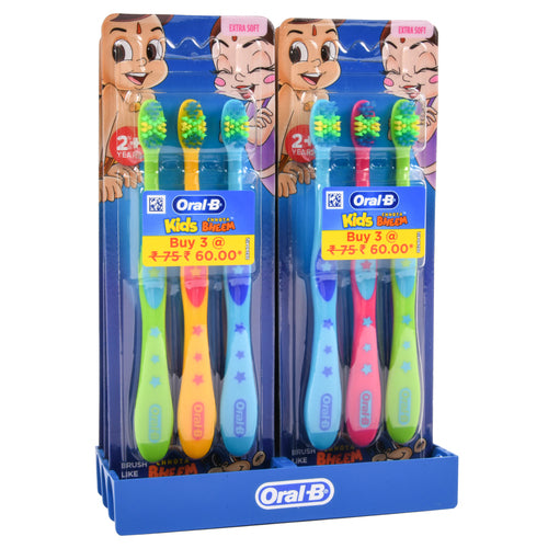 oral-b kids toothbrush 3 pk -- 48 per case