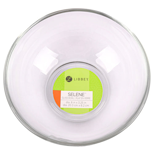 libbey glass bowl clear 8 in -- 4 per case