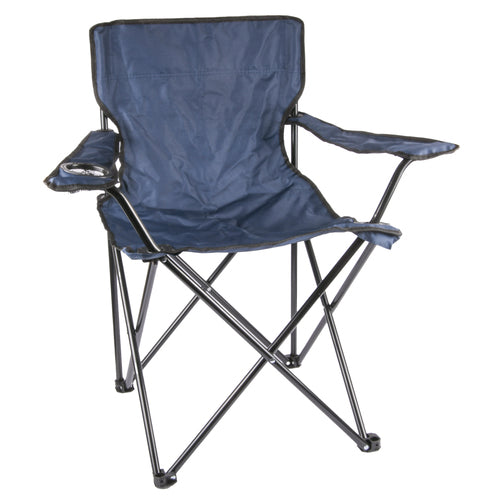 sm camping chair navy blue w lg armrest -- 6 per case