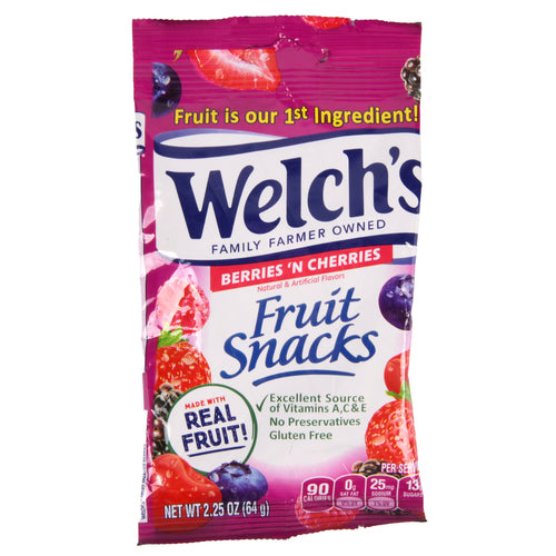 welch s fruit snack berries n cherries 2.25 oz -- 48 per case