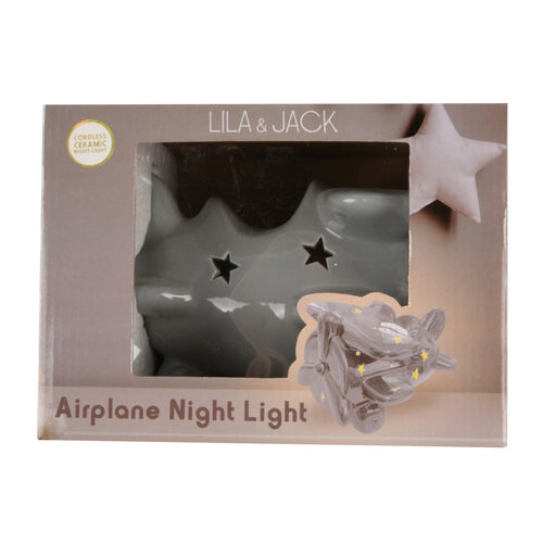 night light ceramic air plane battery operated -- 6 per case