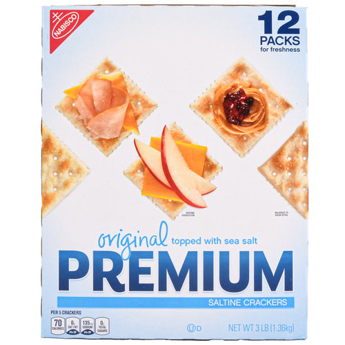 nabisco premium saltine crackers 12-pk 3-lb -- 6 per case